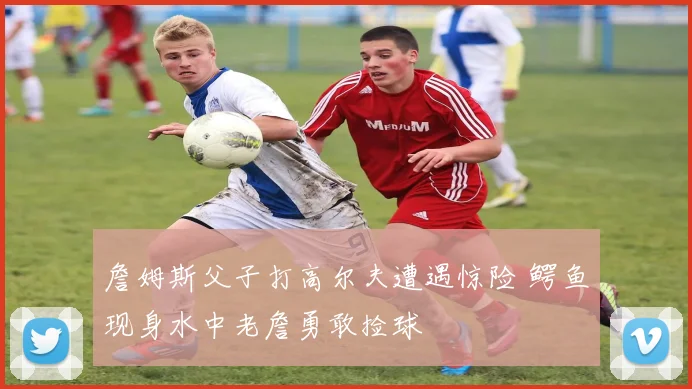 詹姆斯父子打高尔夫遭遇惊险 鳄鱼现身水中老詹勇敢捡球